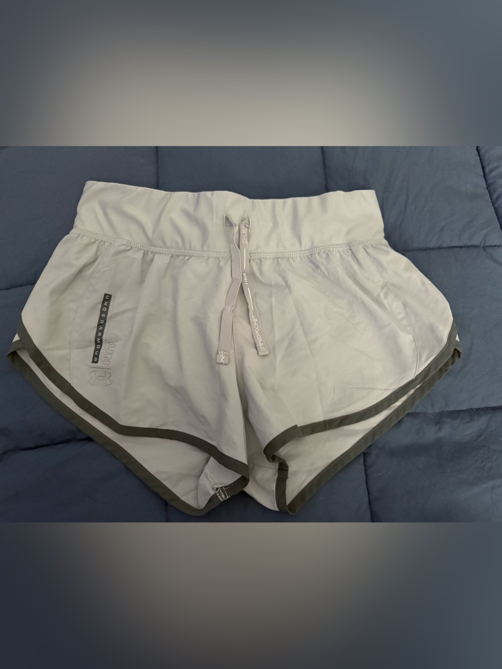Under Armour Light Gray/ Charcoal Gray Performance Shorts